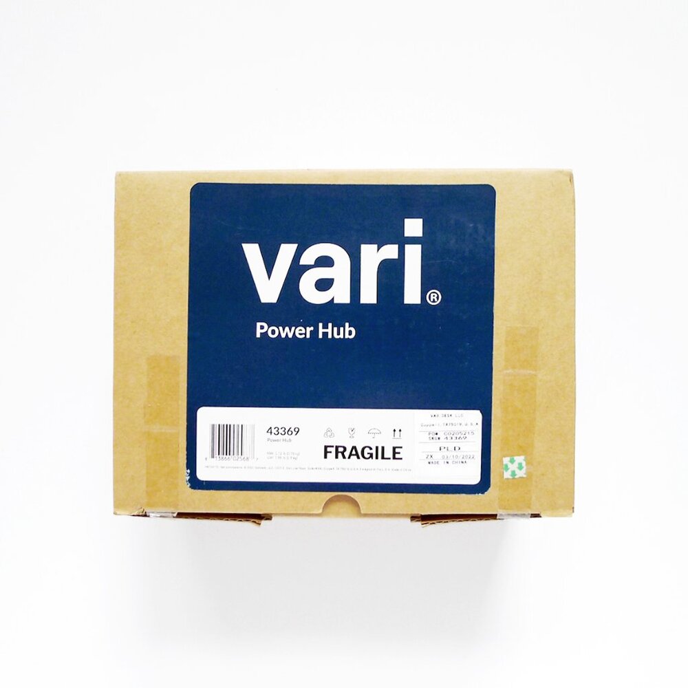 NEW IN BOX VARI DESK Power Hub 3 AC outlets 2 USB ports Surge Protector TESTED